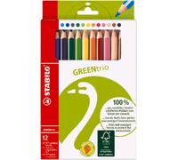 Eryi-Greentrio - Crayon De Couleur - Etui Carton X12 Crayons De Coloriage - Coloris Assortis