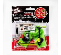 ERYI-Grip And Tricks - Finger Scooter Vert Pack 1 Avec 2 Roues Supplémentaires 3 Outils Pour Trottinette Freestyle À Doigt Et Des Accessoires Pour Mini Fingerboards - Jouet À Doigt 10 Pièces Dès 6 An