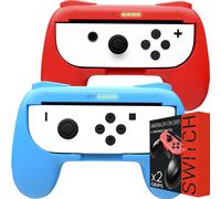 Eryi-Grips (Poignées) Compatible Avec Nintendo Switch Joy-Cons Pour Plus De Confort - Twin Pack (1x Rouge - 1x Bleu) Compatible Avec Joy-Con Droite Ou Gauche Pour Nintendo Switch.