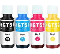 ERYI-Gt51 Gt52 Lot De 4 Cartouches D'Encre Compatibles Pour H-P Deskjet Gt 5810 5820