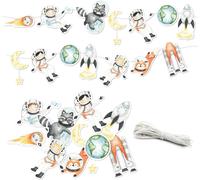 Eryi-Guirlande D'anniversaire Astronaute - Décoration D'anniversaire Pour Enfants - 10 M De Guirlande Pour Ta Fête - Pour Filles Et Garçons - Set De Décoration De Fête 5