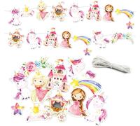 Eryi-Guirlande D'anniversaire Licorne - Décoration D'anniversaire Pour Enfants - 10 M De Guirlande Pour Ta Fête - Pour Filles Et Garçons - Set De Décoration De Fête 2