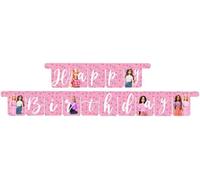 Eryi-, Guirlande De Fête Générique Barbie, Guirlande Happy Birthday - Décoration D'anniversaire Pour Enfants, Fêtes D'enfants, Anniversaires Et Célébrations - Articles De Fête - 1 Unité