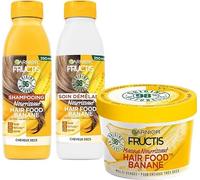 Eryi-Hair Food - Fructis Hair Food - Coffret Cadeaux Soin Cheveux Routine À La Banane Pour Cheveux Secs - 98% D'ingrédients D'origine Naturelle