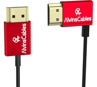 ERYI-Hdmi 8K 2.1 48 Gbit/S Haute Vitesse ¿ 2,4 Mm Hdmi Ultra Fin 8K @ 60Hz 4K @ 120Hz Pour Canon C70, Sony A7 A9, Blackmagic Camera, Atomos (Left Angle To Straight Line, 1M)