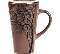 Eryi-- Hela Mug Dia 50 Cl - Grande Tasse En Gre¿S 9 X 15 Cm - Café & Thés - Resistant & Design - Motif Bois - Anniversaire, Fête Des Mères, Fête Des Pères, Noel - Rose Foncé