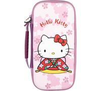 Eryi-Hello Kitty Housse De Protection Et Transport Console Nintendo Switch 2 - Filet Rangement Accessoires - 8 Compartiments Jeux - Motif 3d - Rose