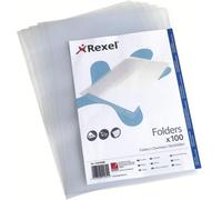 Eryi-Hetzel 21674090 Pack De 100 Chemises Coin Grainée A4 Transparent