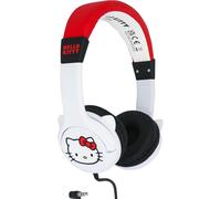 ERYI-Hk1180 Hello Kitty Kids Casque Filaire Oreilles Rouge Et Blanc