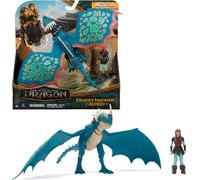 ERYI-- How To Train Your Dragon - Pack Dragon + Viking Astrid & Tempête - Figurine Tempête Articulée 25 Cm Et Son Dresseur Viking 10 Cm - Mouvements Réalistes - Jouet Enfant 4 Ans Et +