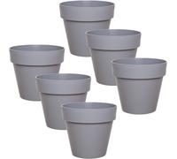 ERYI-Ibi Pot De Fleur Plastique 6 X 12 Cm - Gris - Cache Pot Plante Interieur