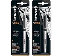 Eryi-Intensity Marqueur Permanent Pointe Ultra-Fine - Noir, Blister De 1 (Lot De 2)