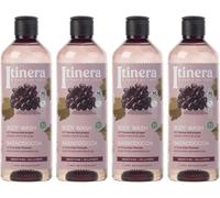 Eryi-Itinera Gel Douche Lissant Aux Raisins Rouges De Toscane, 95% D'ingrédients Naturels, 370 Ml 4 Pièce