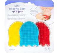 ERYI-Jellyfish Silicone Baby Bath Sponges, Baby Bathing And Care Essentials For Newborns, Baby Bath Brushes For Dry Skin And Cradle Cap, Set Of 3