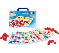 Eryi-- Jeu De Loto - 48 Cartons - Jeu De Société Classqiue - A Jouer En Famille Et Entre Amis - A Partir De 6 Ans, Bleu