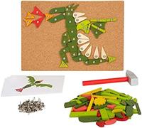 ERYI-Jeu De Marteau Plantes & Êtres Vivants En Bois, Avec Des Motifs De La Nature Pour Les Enfants À Partir De 3 Ans, 12358