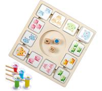 Eryi-Jeu De Société Couleur,Apprendre Les Couleurs Jeu De Comptage Et Tri Jouet Bois,Jeu De Dés A Jouer En Famille De 2 À 4 Joueurs, Jouet Enfant 3 4 5 6 Ans