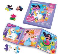ERYI-Jeu Magnétique Enfant 2 3 4 Ans - 20 Pièces Puzzle Magnétique Enfant - Jeux Voyage Pour 5 6 Ans - Jouets Pour L'Avion Avec Héros Féeriques - Cadeau Educatif Pour Garçons Et Filles