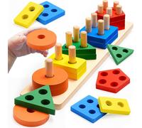 ERYI-Jeux Montessori 1 2 3 Ans, Jouet Bebe 1-3 Ans Cadeau Enfant 1 2 Ans Jouet Enfant 1 An Cadeau De Noël Anniversaire Jeux Bebe 1-3 Ans Bois Puzzle 1 2 3 Ans Fille