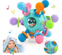 Eryi-Jouet Bebe 6 Mois, Jouet Hochet Dentition Bebe Pour 3 Mois, Jeux D¿Eveil Balle Sensorielle Bebe 0-6 Mois Cadeau Naissance Fille Et Garçon, Bébé Cadeau Enfant 0 3 6 9 12 Mois Fille Et Garçon(Bleu