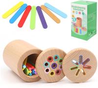 ERYI-Jouet Montessori De Tri Et D'Empilement, Jouet Bebe Montessori En Bois1 2 3 An, Motricité Fine Jeu Éducatif, Cadeau Pour Apprendre À Compter Et À Colorier Les Enfants De 3 Ans Plus