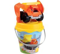 ERYI-Jouets - 736 - Seau Garni Décor Camion 17 Cm - Jeu De Plage Pour Enfants - Dès 18 Mois - Fabriqué En France