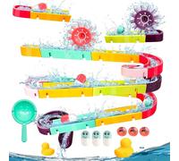 ERYI-Jouets De Bain,44 Pièces Jouet Bain,Jouets De Bain Pour Enfants,Jeux De Bain Enfant Garcon Fille 3 4 5 6 7 Ans,Jouets De Douche Sur Rail Mural,Jeu Bain Bebe Avec Ventouses