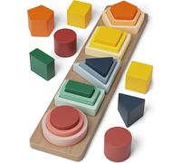 ERYI-Jouets Puzzle En Bois Montessori 1 2 3 Ans, Jouets D'Activité Et De Développement En Bois Montessori Pour Enfants 1 An (D)