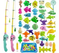 Eryi-Juguete De Pesca Para Niño 45 Piezas Juguete De Pesca Magnético Para Niñosjuego De Pesca Para Baño Y Deportes Al Aire Libre Para Bebe
