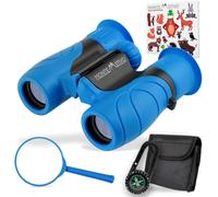 ERYI-® Junior Jumelles Enfant Puissantes 8X21 Coffret Cadeau Avec Loupe Et Boussole Jouets Garçon Fille À Partir De 4 Ans