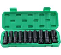 ERYI-Katsu 1/2"" Jeu De Douilles Profondes Impact 10 Pièces 8Mm-24Mm Métrique Clé Jeu De Douilles À Chocs Profondes, Outil De Réparation De Moteurs Tracteurs Camions (Budget)