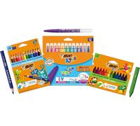 Eryi-Kids Kit Coloriage Enfants Moins De 5 Ans Avec Crayons De Couleur Evolution Ecolutions Triangle, Feutres Baby Et Craies De Plastidecor, Pack De 36