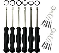 ERYI-Kit D'Outils De Réglage De Carburateur 6 Pièces 21 Dents Cannelées 530035560 + Pac Man 308535003 + Single D 308535001 + Hexagone 59108902307 + 7 Dents Cannelées + Double D Carburateur De Réglage