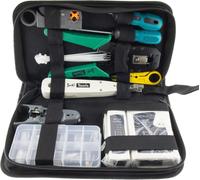 ERYI-Kit D'Outils Réseau 10 Pièces Avec Testeur De Câble Pour Câble Patch Rj45, Pince À Sertir Pour Fiches Réseau, Outil D'Insertion Lsa, Outil De Dénudage, Tournevis, Fiche Modulaire Rj-45