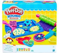 ERYI-Kitchen Creations Coffret Biscuits En Fête Avec 10 Accessoires De Cuisine Factices Et Pâte À Modeler