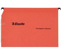 Eryi-Kori - Dossiers Suspendus A4 Latéraux, Capacité 350 Feuilles, Fond 30 Mm, Entraxe 330 Mm, Porte-Étiquette Intégré, Lot De 25, Orange, 22213