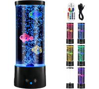 ERYI-Lampe À Lave, Lampe À Bulles, Avec Poisson, Avec Télécommande, 16 Couleurs Et 4 Modes, Lampe D'Ambiance D'Aquarium, Avec Câble Usb, Lampe À Bulles Led Pour La Maison, La Chambre, Le Bureau, Cade