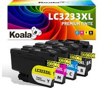 ERYI-Lc3233 Lc-3233 Lot De 4 Cartouches D'Encre Compatibles Avec Brother Lc3233Bk Lc-3233Bk Lc-3233C Lc-3233M Lc-3233Y Remplace Brother Dpc-J1100Dw Mfc-J1300Dw Noir 3000 Couleur 1500 Pages