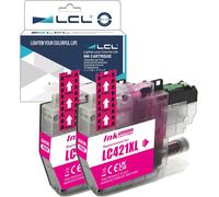ERYI-Lc421 Lc421Xl Magenta Haute Rendement Cartouche D'Encre Compatible Pour Brother Lc-421Xl Lc421Xl Lc421Xlm Lc421M Compatible Pour Brother Dcp-J1050Dw Dcp-J1140Dw Mfc-J1010Dw (2-Pack)