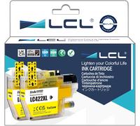 ERYI-Lc422 Lc422Xl Jaune Haute Rendement Cartouche D'Encre Compatible Pour Brother Lc-422Xl Lc422Xl Lc422Xly Lc422Y Pour Mfc-J5340Dw Mfc-J5345Dw Mfc-J5740Dw Mfc-J6540Dw Mfc-J6940Dw (2-Pack)