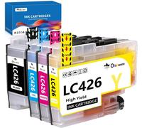 ERYI-Lc426 Lc-426 Cartouche D'Encre Compatible Pour Brother Lc-426 Lc426 Lc426Xl Pour Brother Mfc-J4335Dw,Mfc-J4340Dw,Mfc-J4535Dw,Mfc-J4540Dw (Pack De 4, Lc426Bk Lc426C Lc426M Lc426Y)