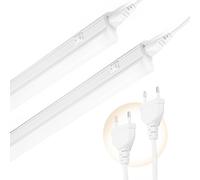 ERYI-Led Cuisine 30Cm, 2 Pièces Reglette Led T5 4W 570Lm 4000K, Avec Prise Européenne, Eclairage Led Pour Cuisine Salon Chambre Couloir Armoiresvvitrines Bureau