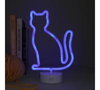 ERYI-Legami Lampe Effet Néon 'It'S A Sign', Lampe Néon En Forme De Chat, Câble Usb Inclus, Night Lights Avec Piédestal, Dimensions 20 X 32,5 X 10 Cm, Thème Kitty