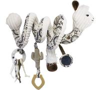 Eryi-Les Deglingos - Spirale D`Activités Muchachos Le Lama - Jouet D`Éveil Pour Bébé Avec Activités Sonores Et Tactiles - 1 Pièce - Blanc - 40cm Déployé