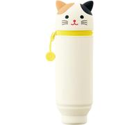 Eryi-Lihitlab Punilabo A7714-7 Trousse À Stylos Avec Support (Porte-Stylo), Taille L, 7,4 X 21,1 Cm, Motif Chat Calicot