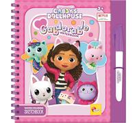 ERYI-Lisciani - Gabby Et La Maison Magique - Carnet Coloriages Magiques À L'Eau Gabdorable Pour Enfants Dès 3 Ans - Livre 12 Pages Avec Stylo À Eau - Activité Manuelle - Idée Cadeau Gabby'S Dollhouse