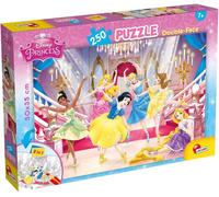 ERYI-Lisciani - Puzzle Disney Princesses 2 En 1 - 250 Pièces - Maxi Puzzle 50 X 35 Cm - Double Face Avec Verso À Colorier - Pour Enfants Dès 6 Ans - Feutres Inclus Pour Coloriage - Fabriqué En Italie