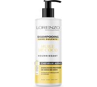 Eryi-Lorenzo - Shampoing Revitalisant À L'huile De Coco - Hydratation Profonde - Pour Cheveux Abîmés - Sans Sulfate, Paraben, Silicone, Colorant - 500ml