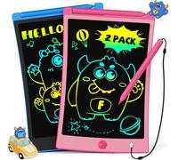 ERYI-Lot 2 Tablette Dessin 8,5 Pouces Lcd Ardoise Magique, Jouets Éducatifs Enfant 3 4 5 6 7 Ans, Cadeaux D'Anniversaire De Noël Pour Filles Garçons (Rose+Bleu)