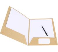 Eryi-Lot De 10 Chemise Cartonnée Avec Rabat A4 Sous-Chemises En Papier Kraft Dossier De Fichiers À Insertion Porte Document Organisateur Stockage Chemises De Presentation Contrat Rapports (2 Rabats K